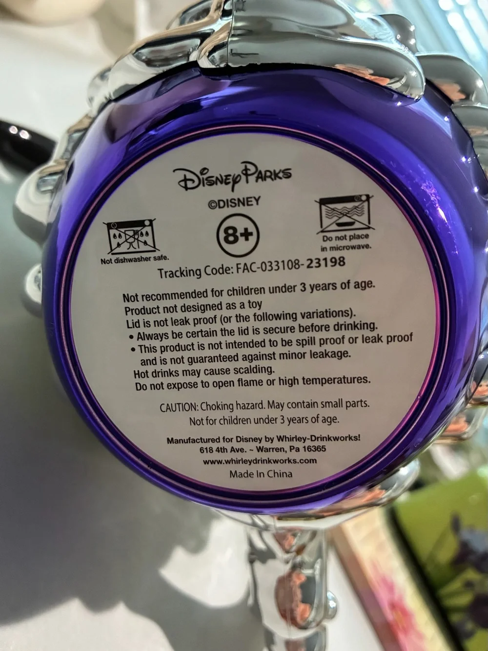 Disney Molded  “Shiny Apple” Poison Skull Mug from “Snow White”  Shiny&New. 7x9”